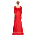 Grace Karin Elegant Long Sleeve Lace Evening Dresses Vermelho CL4524-2